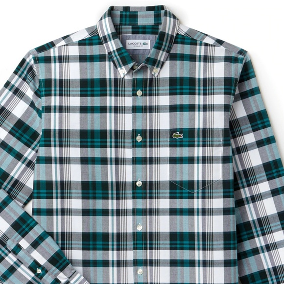 🌞⭐️Wide Green/White Check button-up Shirt - Picture 1 of 3